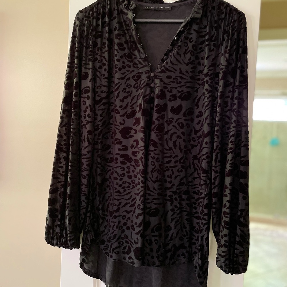 WHBM Velvet Burnout Tunic